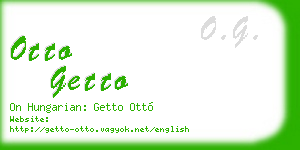 otto getto business card