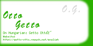 otto getto business card